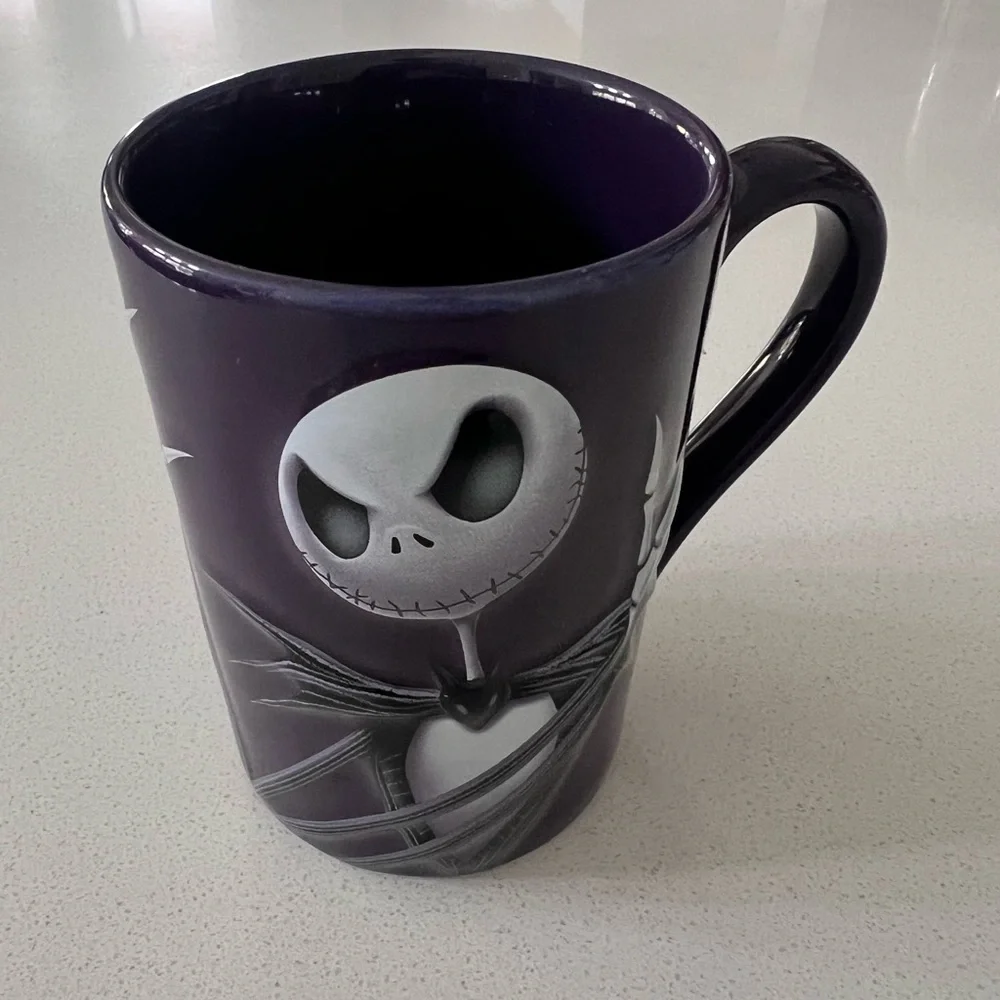 Jack Skellington Nightmare Before Christmas Disney Store‎ 3D Purple Mug